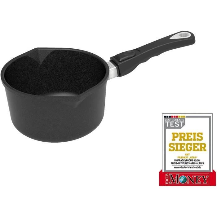 Sauteuse Haute AMT 26 Cm - Induction, Poignée Amovible, Antiadhésive Sans PFOA - Capacité 3,3 L, Lave-vaisselle Safe