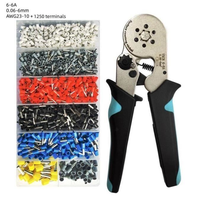 HASUDEI Pinces à Sertir avec 60 cosses kit Pinces à Sertir pour Cosses