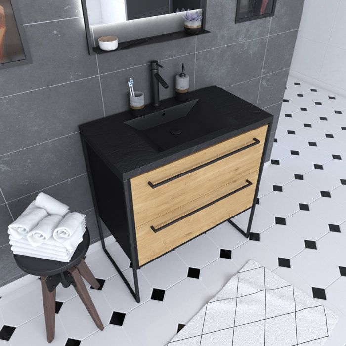 meuble salle de bain pierre cdiscount