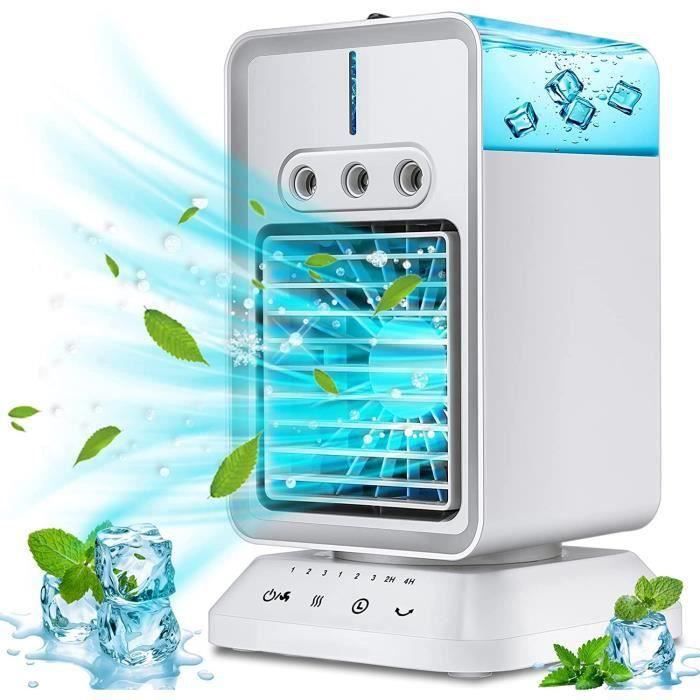 Mini Climatiseur Ventilateur Portable LED Veilleuse - Refroidisseur D'air Ménage
