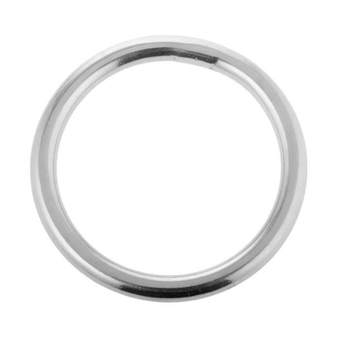 sourcing map Anneau soudé Inox Acier Rond 80 x 5mm Cerclage 2Pcs sourcing map Anneau soudé Inox Acier Rond 80 x 5mm Cerclage 2Pcs