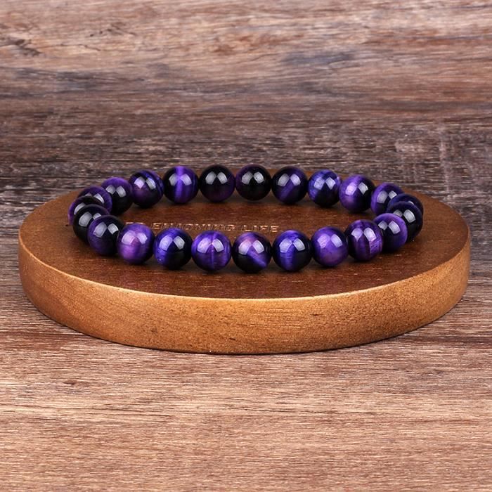 JewelryWe Bracelet Homme Acier Inoxydable: Bracelet Perle avec Pierre Oeil de Tigre Naturelle JewelryWe Bracelet Homme Acier Inoxydable: Bracelet Perle avec Pierre Oeil de Tigre Naturelle
