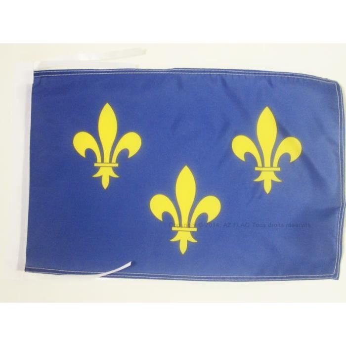 Porte-clés Rond Drapeau Français Fleur De Lys - Tissu Bleu - Fabriqué France