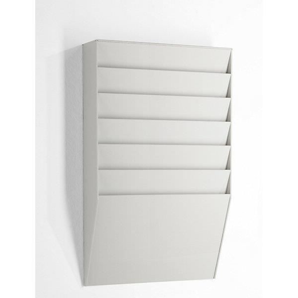 tableau de tri - 1 x 6 casiers, h x l x p 505 x 311 x 79 mm gris clair - armoire mixte armoires mixtes corbeille de tri corbeilles