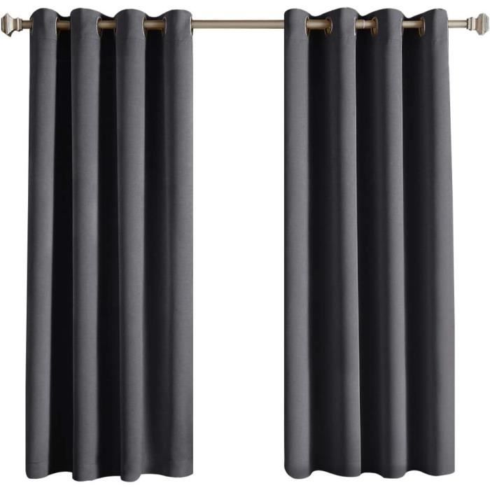 GYROHOME Rideaux Occultants à Œillets 132x245cm Pour Chambre Enfant – Motif Ville Magique