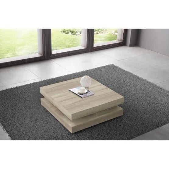 Table Basse Design Harmine Bois Clair Achat Vente Table Basse
