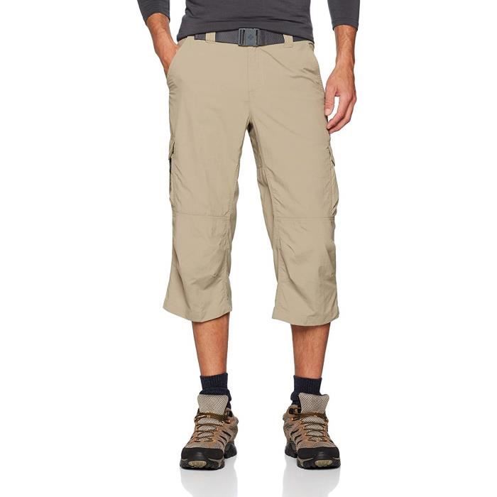 Pantalon Convertible Columbia Homme – 32x26, Beige, Randonnée, Zip-off