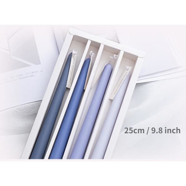 Bougies Coniques Blanches PartyDeco - 24cm Pour Mariage, Noël Ou Déco De Table - Lot De 10