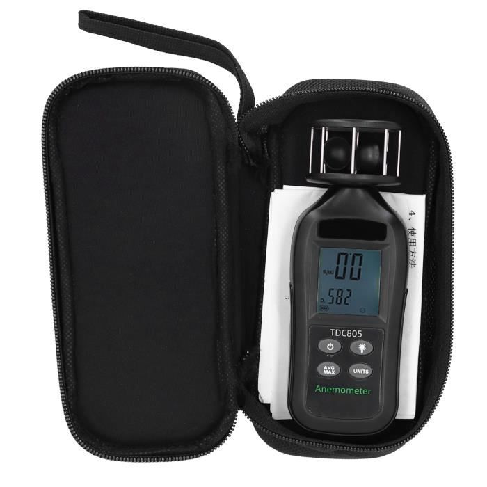 Anémomètre Portable LCD - Mesure Vitesse Vent Et Température, Pour Randonnée, Camping, Voile, Météo Amateur - 5