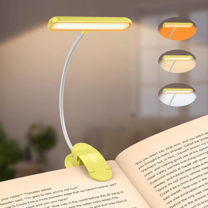Lampe de Lecture Rechargeable Flexible 360° Liseuse 3 Luminosités