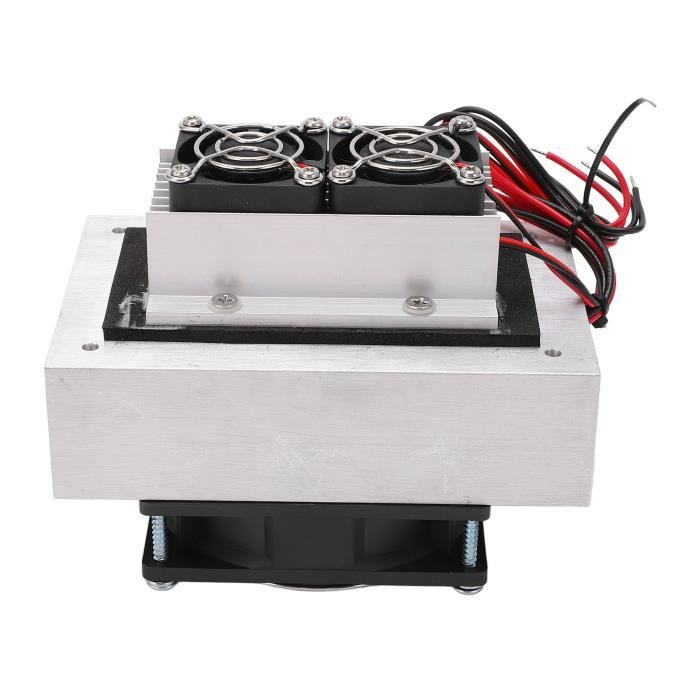 Refroidisseur Air/Eau 288W à Semi-Conducteurs (Peltier) - 12V DC, 4 Ventilateurs - Pour Aquarium, DIY, Petit Espace - Avec Thermostat Option