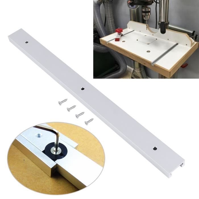 Rail à Onglet En T En Aluminium - Longueur Au Choix (300 à 600 Mm) - Pour Scie à Table, CNC, Toupie - Type 75 - 9
