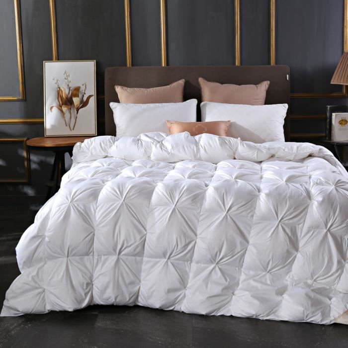 Couette en plumes, duvet d'oie, soie, percale de coton