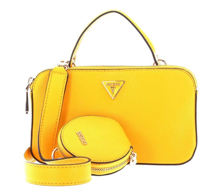 GUESS Eco Alexie Crossbody Top Zip Mustard 207672 sac paule