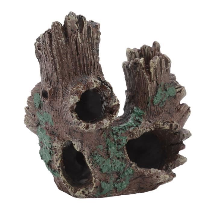 Décoration D'aquarium Tronc D'arbre Vert - Cachette En Résine Pour Poissons