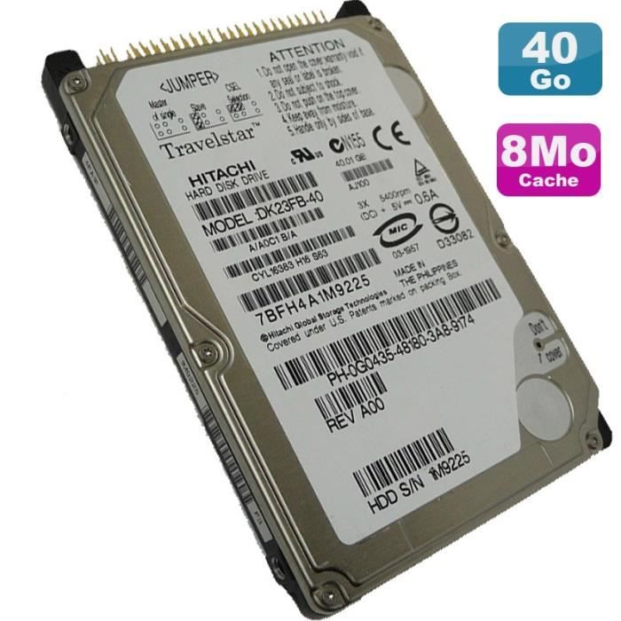 Disque Dur 40go Ide Ata 2 5 Hitachi Travelstar Dk23fb 40 5400rpm Pc Portable Prix Pas Cher Cdiscount