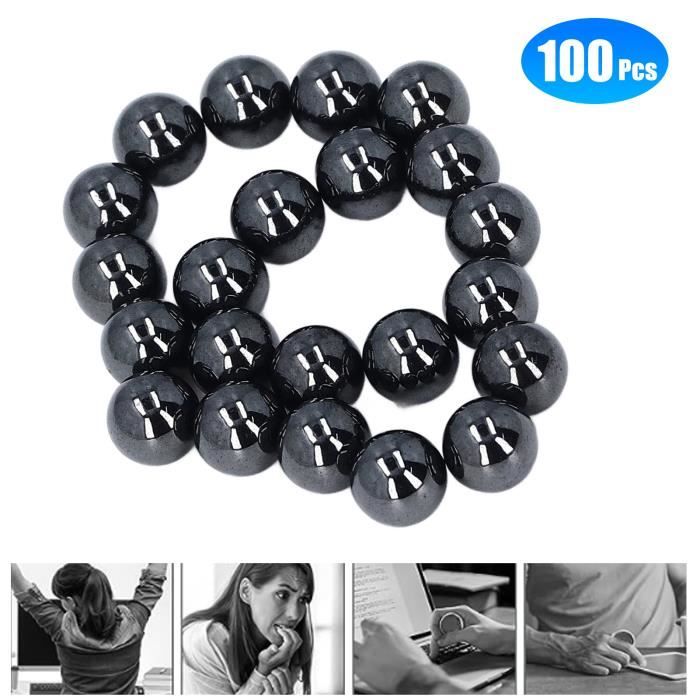 HURRISE boule magnétique en Ferrite Boules magnétiques anti-Stress, 100  pièces, jouet de bureau, masseur, perles creatifs aimant