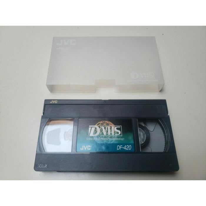 CASSETTE K7 VIDEO D-VHS DVHS VHS VIERGE 420 MINUTES MAGNETOSCOPE ENREGISTREMENT.