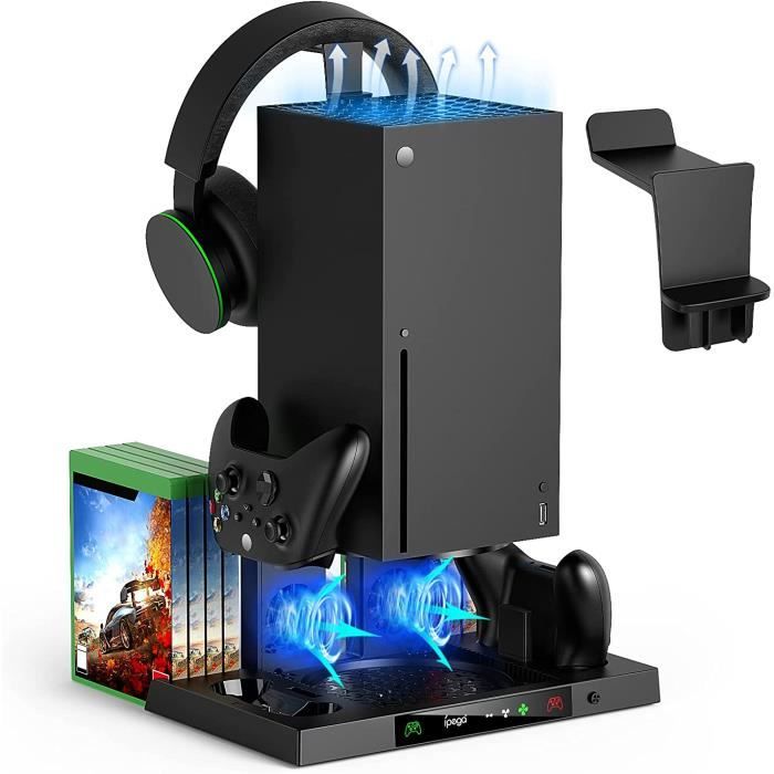 Ventilateur de Refroidissement pour Xbox Serie X, Support de  Refroidissement avec Lumière RGB LED pour Xbox Srie X Console, Support Xbox  Serie X, Faible Bruit, 3 Ports USB - Noir : 