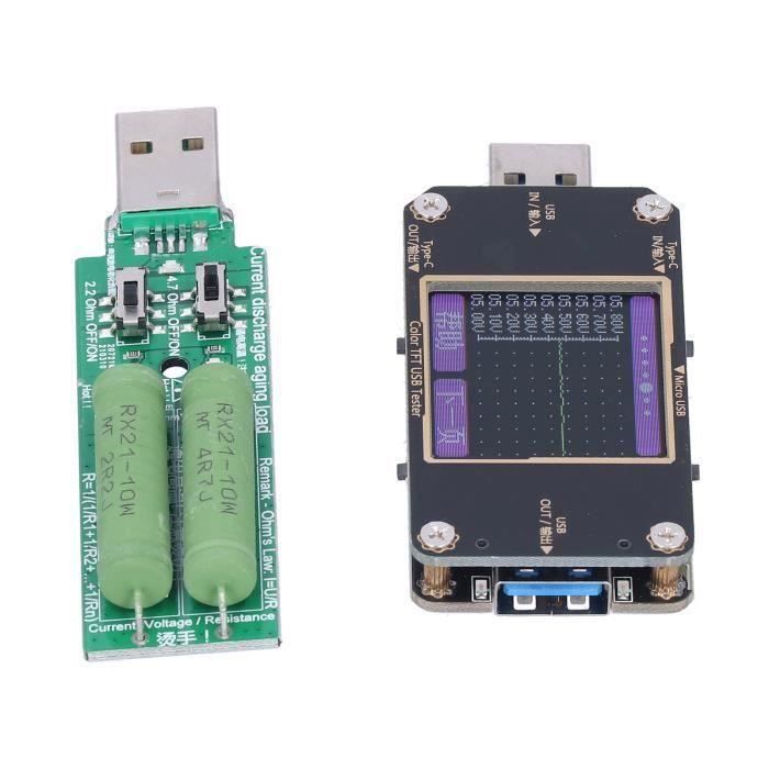 Betian-multimètre à écran LCD Moniteur de tension de courant USB ...