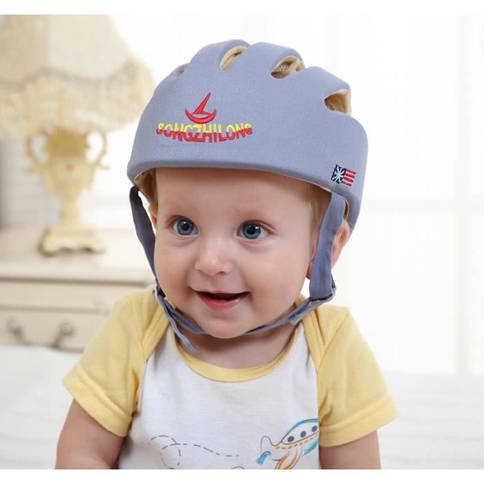 Tellaboull Casque de sécurité pour bébé en Coton Infantile Chapeau de Protection pour Les Nouveaux-nés garçons Filles Anti-Choc Chapeau 
