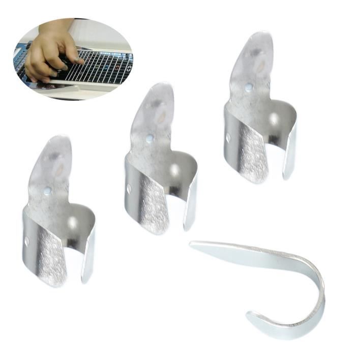 Médiator De Guitare, 4 Pièces En Métal Médiator En Acier Inoxydable Aspect Brillant Choix De Pouce Accessoires D'instrument à Cordes Pour Guitare Banjo Basse(Or