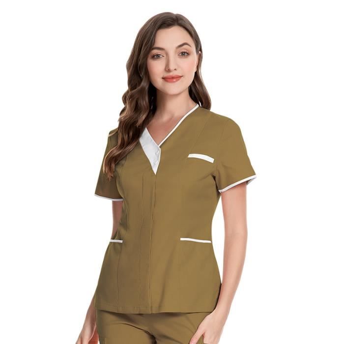 Tunique M dicale Femme Col en V Blouse Medicale Femme Manche