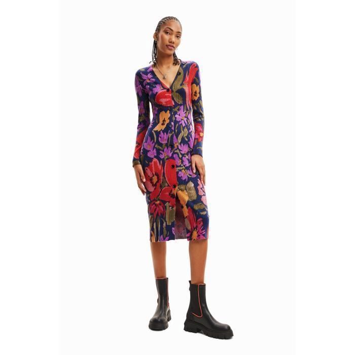 Robe desigual fleur rouge deals