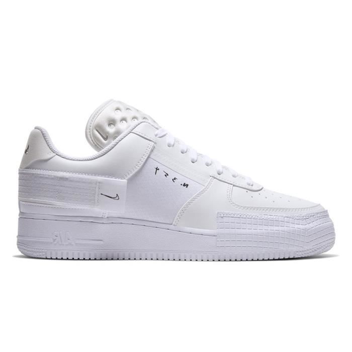 Basket Nike Air Force 1 Type AF 1 Air Force One Low Homme Femme Chaussures  CQ2344-101 Blanc Blanc - Cdiscount Chaussures