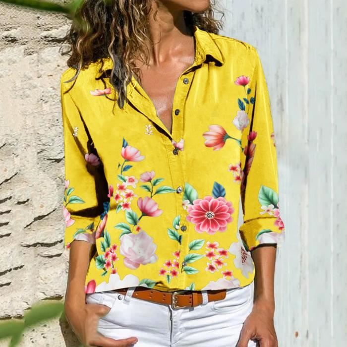 Chemise a fleurs sale femme