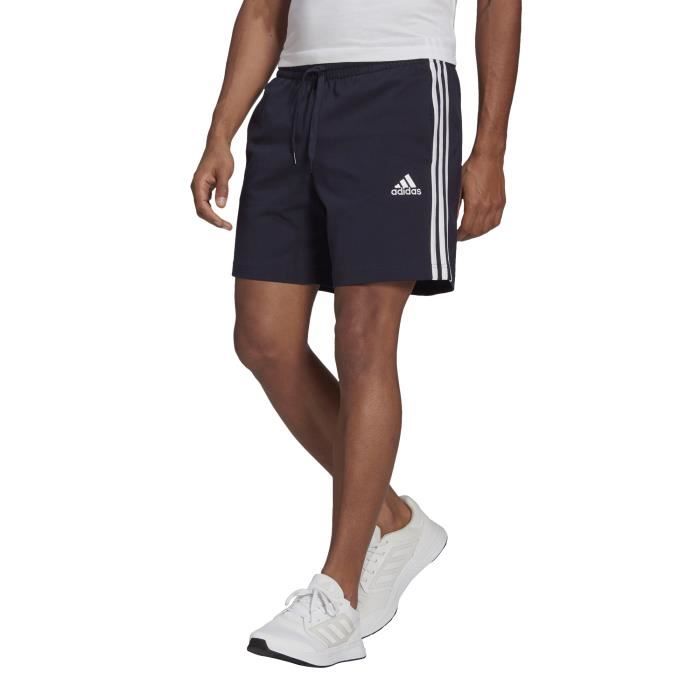 Adidas Short pour Homme Aeroready Essentials 3-Stripes Bleu