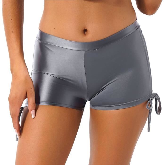 Iixpin Mini Short Sexy Femme Pantalon Court Collant Huile Brillant