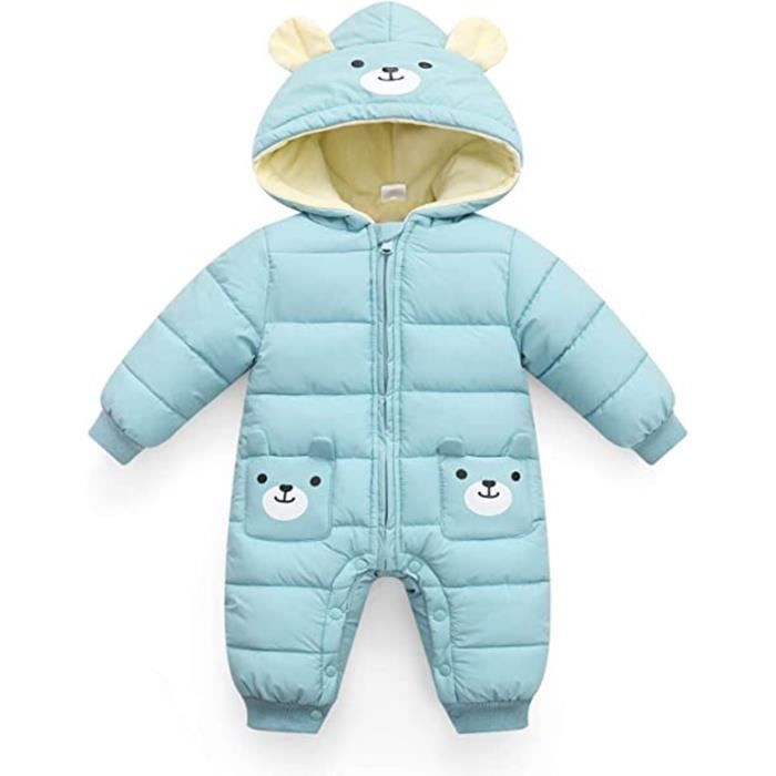 Combinaison Neige Bébé Fille - Pilote Hiver Chaud Capuche - Imperméable