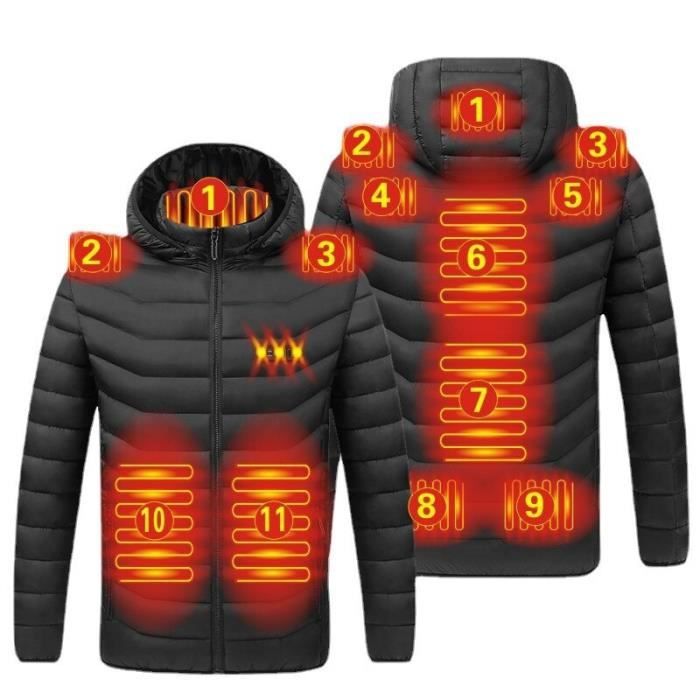 Veste Chauffante Unisexe Polaire - 3 Niveaux De Chaleur, Rechargeable USB, Pour Randonnée, Moto, Plein Air