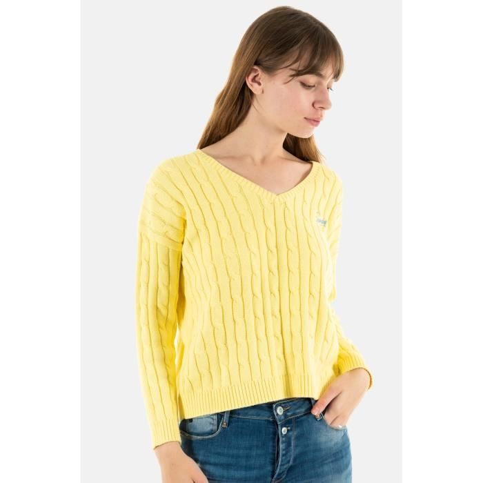 Pull online jaune pale