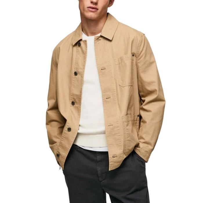 Veste Pepe Jeans Channing Camel pour Homme Beige Cdiscount Pret a Porter