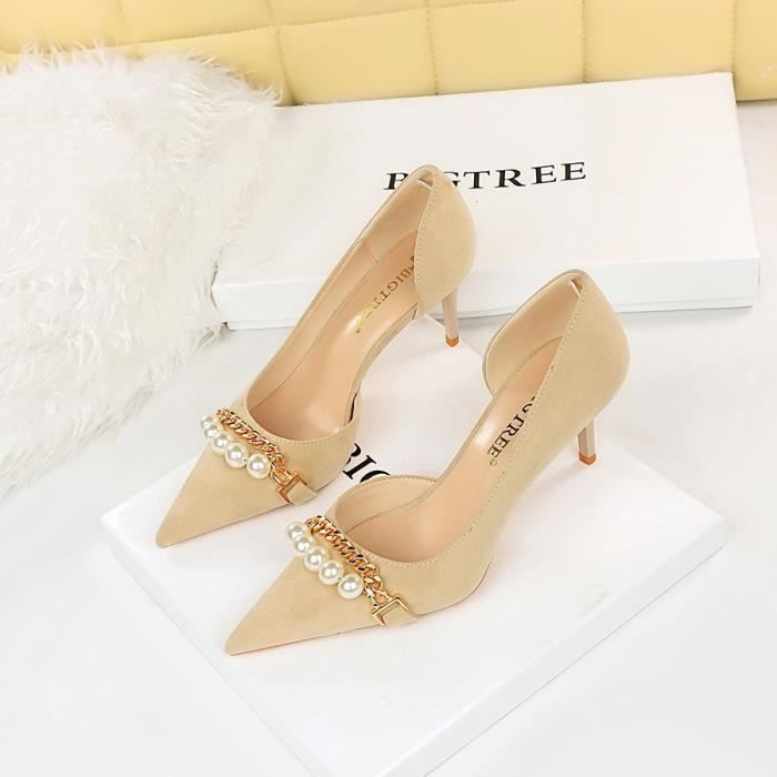 Escarpin beige shop femme
