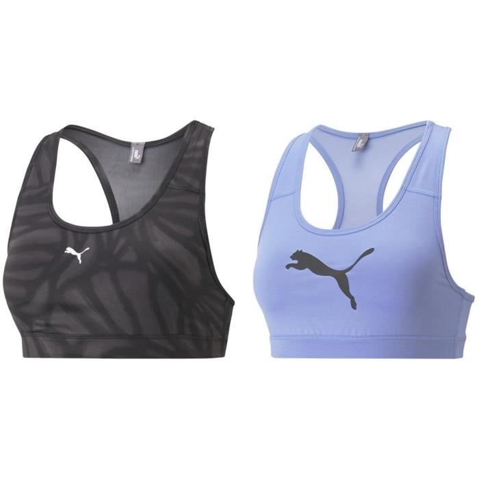 Lot de 2 brassières Training Fitness - PUMA - Femme - Bleu et Noir