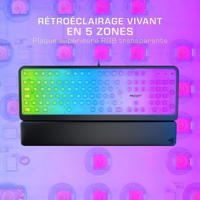 Roccat Vulcan 122 - Clavier de Jeu Blanc, GAMING mécanique RGB