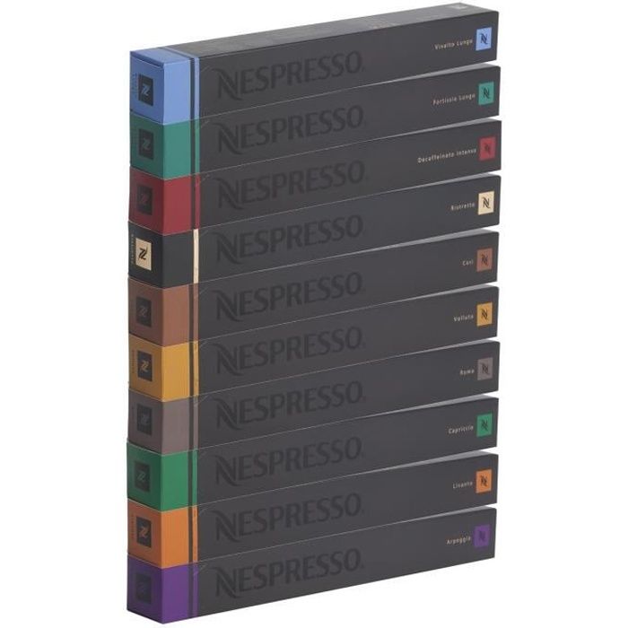 Nespresso Lot de 100 capsules de café Varié