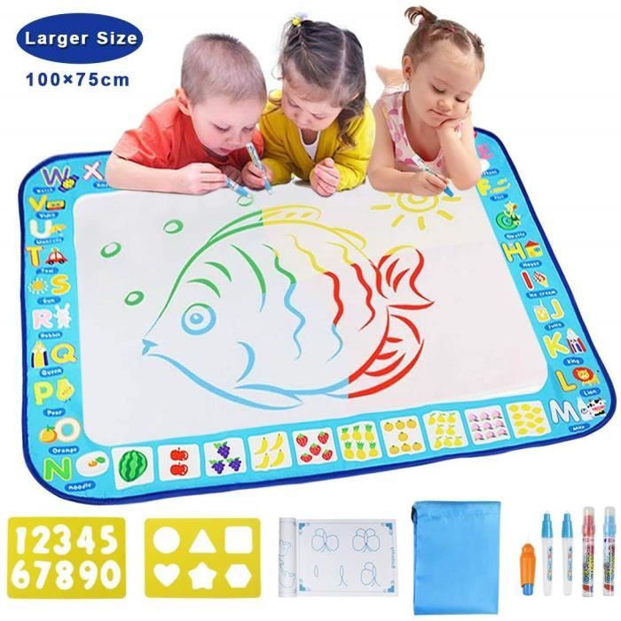 100 75cm Enfants Dessin De L Eau Tapis De Griffonnage Peinture à L Eau Magie Et Stylo Kit Achat Vente Jeu De Coloriage Dessin Pochoir Cdiscount