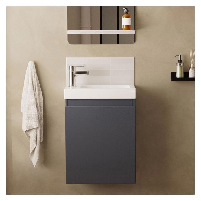 Meuble Lave-Mains Noir Carbone L41 x H53 Lisa