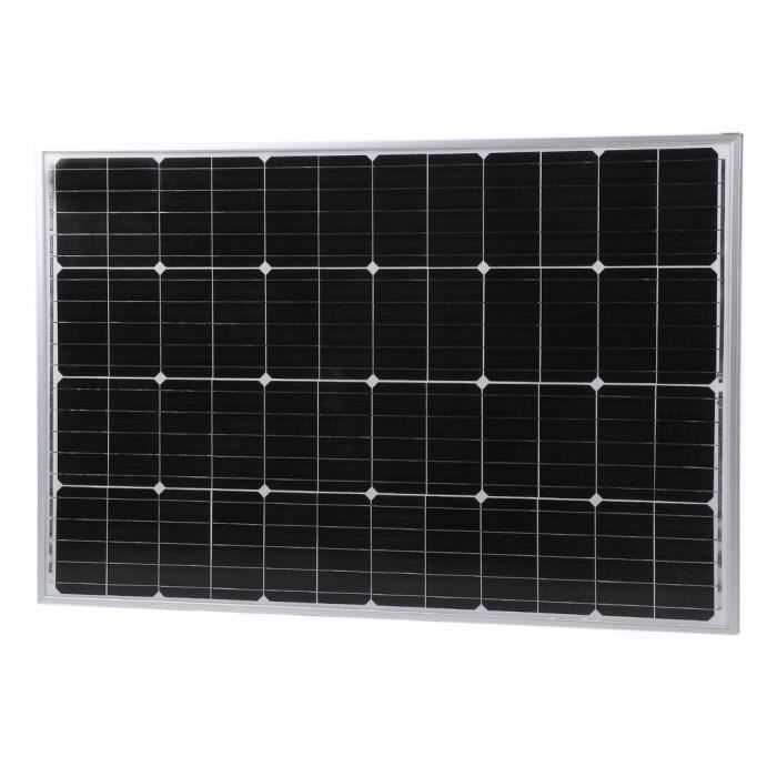 Panneau Solaire 100W 12V Monocristallin - Cadre Alu - Neuf - Générique