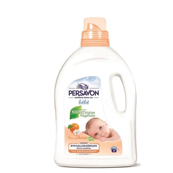 Lot De 2 Persavon Bebe Lessive Bebe Au Lait D Abricot Bio 27 Lavages 1 48 L Cdiscount Electromenager