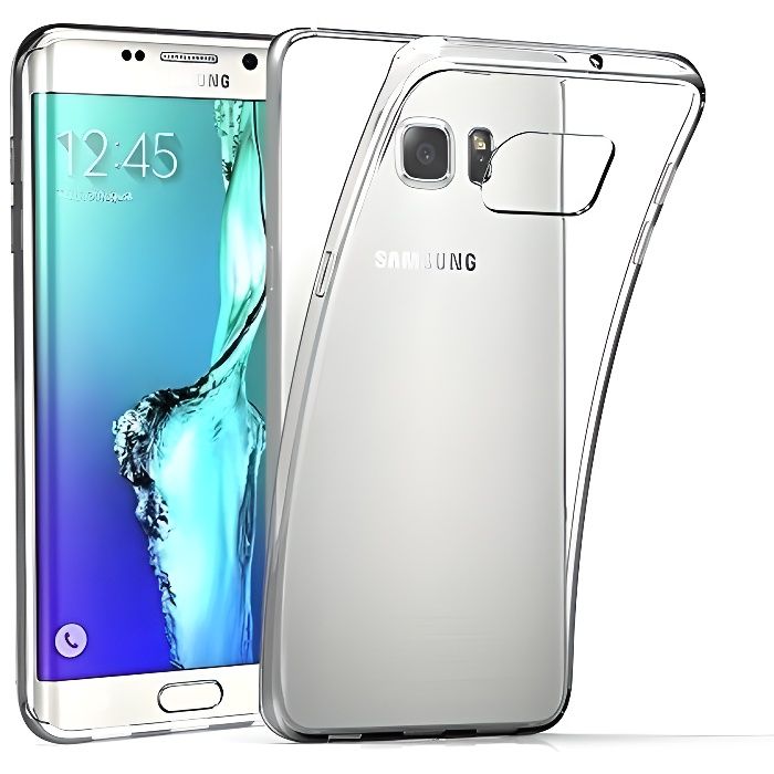 Pour Samsung Galaxy S6 Edge plus Etui Rabat en Gel Souple  Transparent 