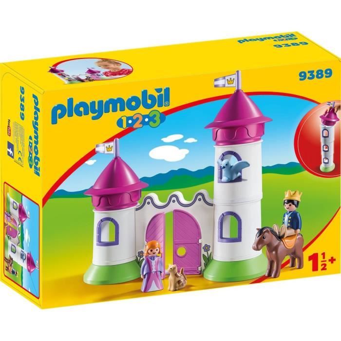 Jouet - PLAYMOBIL - Château de princesse avec tours empilables - Mixte - A  partir de 18 mois