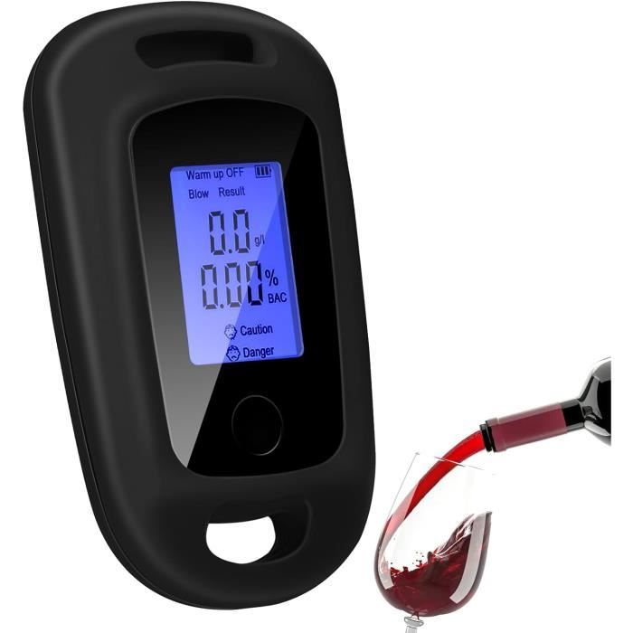 Éthylotest électronique Rechargeable USB - Compact, écran LCD, Haute Précision (0.00-0.19% BAC), Pour Particuliers Et Pros