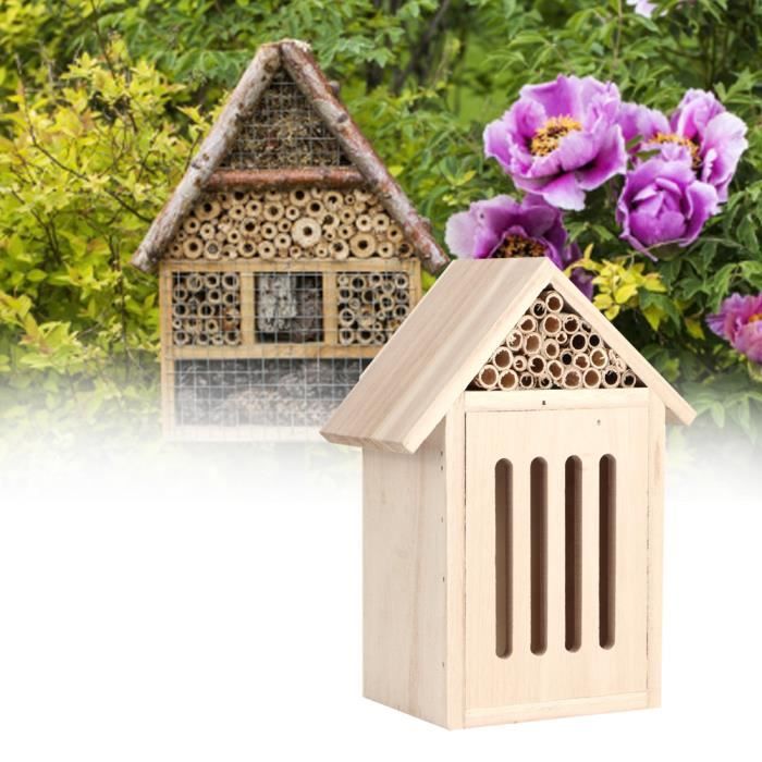 Hôtel à Abeilles En Bois De Sapin Massif - Maison Insectes Pour Jardin Extérieur