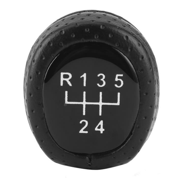 Pommeau De Levier De Vitesses Noir - 5 Vitesses - Compatible Avec Nombreux Véhicules - Neuf