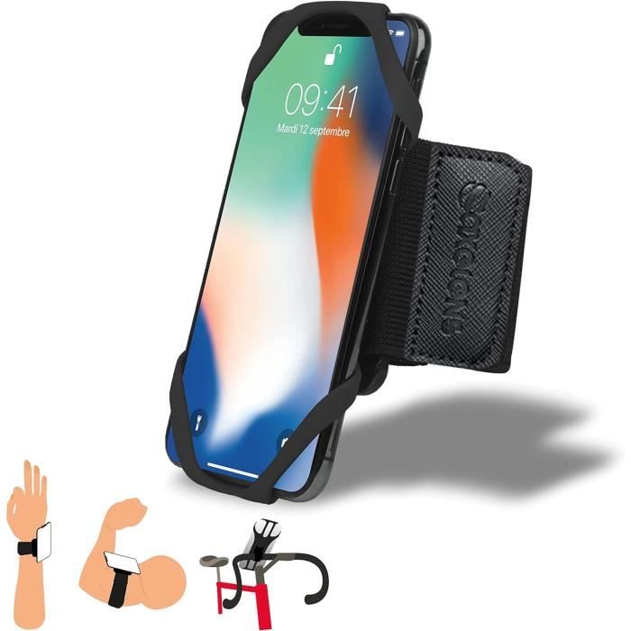 Support Guidon Moto/vélo Pour Caméra - Monture Pivotante 360°, Compatible 20-38mm, Avec Inserts Caoutchouc